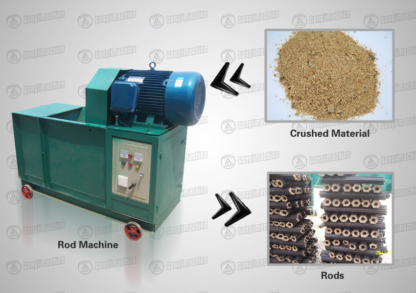 Agriculture Waste Charcoal Rod Making Machine