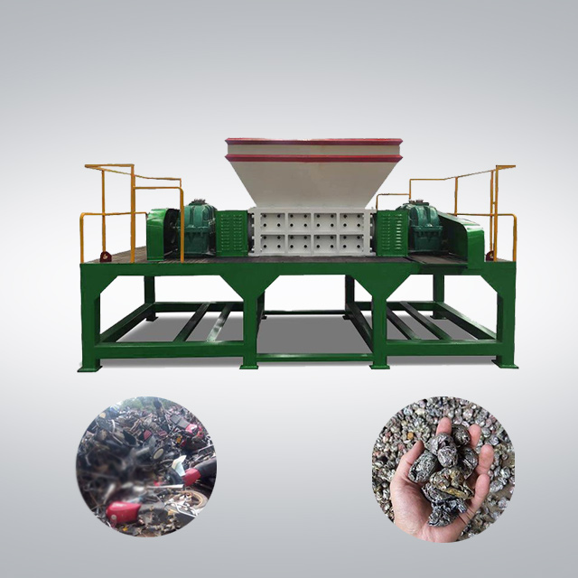 Biaxial scrap metal shredder